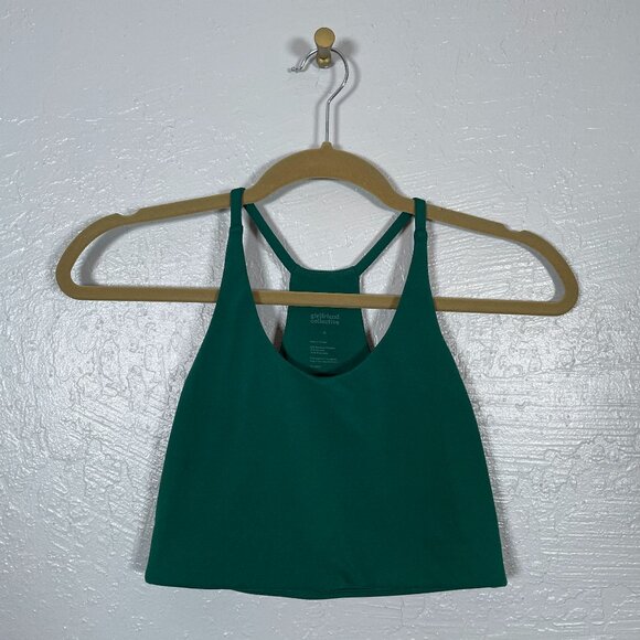 girlfriend collective Other - Girlfriend Collective Women S Green Colette Halter Bra High Neck Athleisure